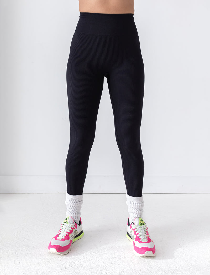 LADIES SEAMLESS RIB LEGGING