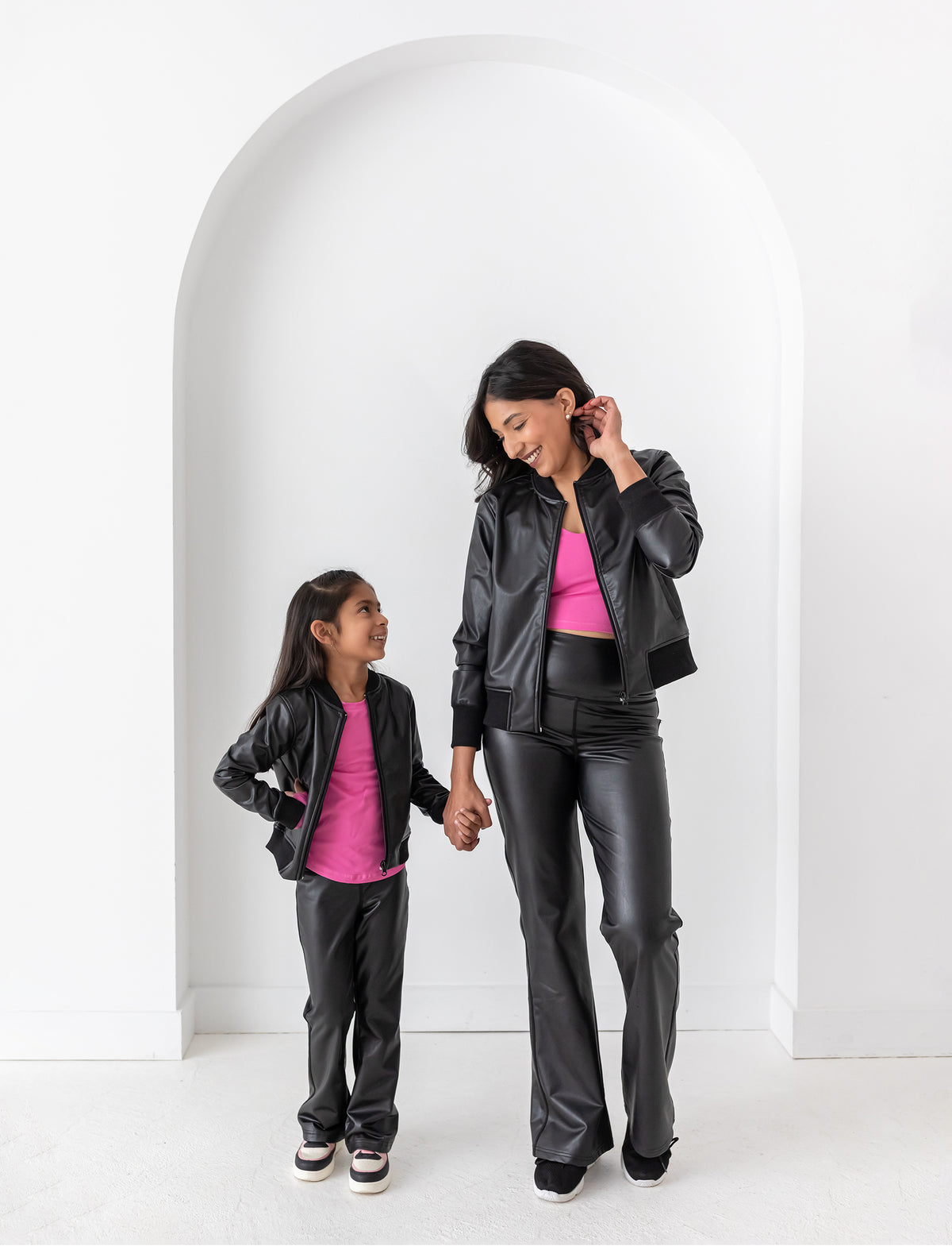 GIRLS 2-6 ON-THE-GO VEGAN LEATHER BOMBER JACKET