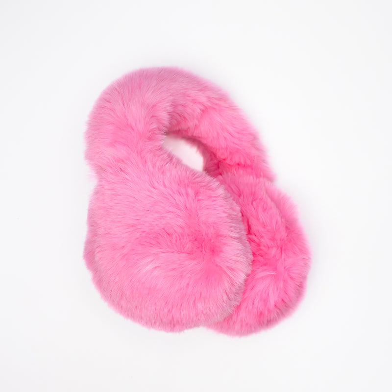 Women's Wonder Fluff Candy Pink Faux Fur Earmuff