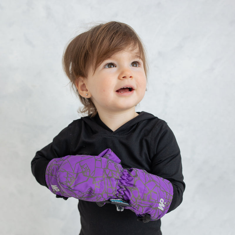 Little Girl's Purple Reflective Ombre Mittens