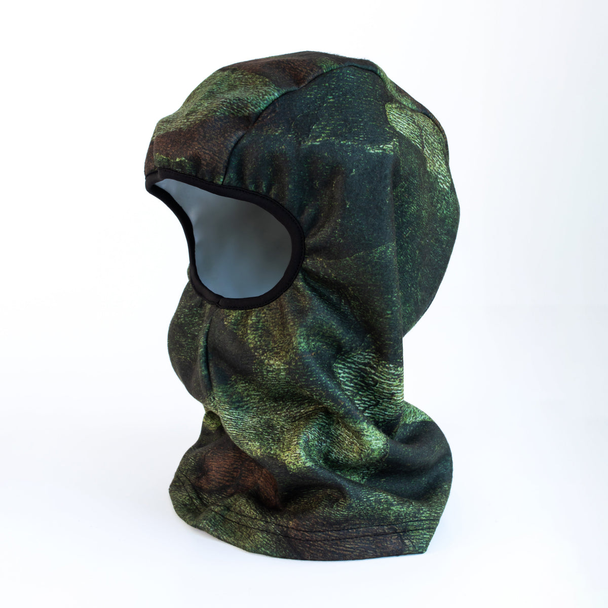 Moss Green Bark Camo Fleece Balaclava