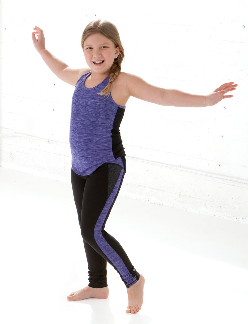 GIRLS 2-6 ATHLETIC CUT AND SEW LEGGING