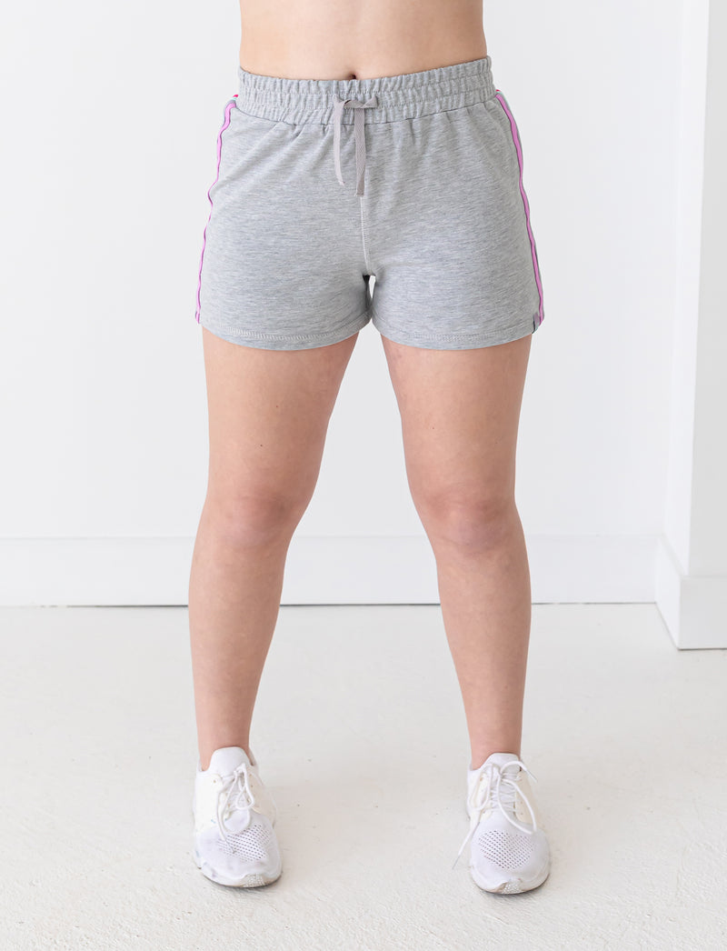 GIRLS  JOGGER SHORT W/ RAINBOW STRIPE