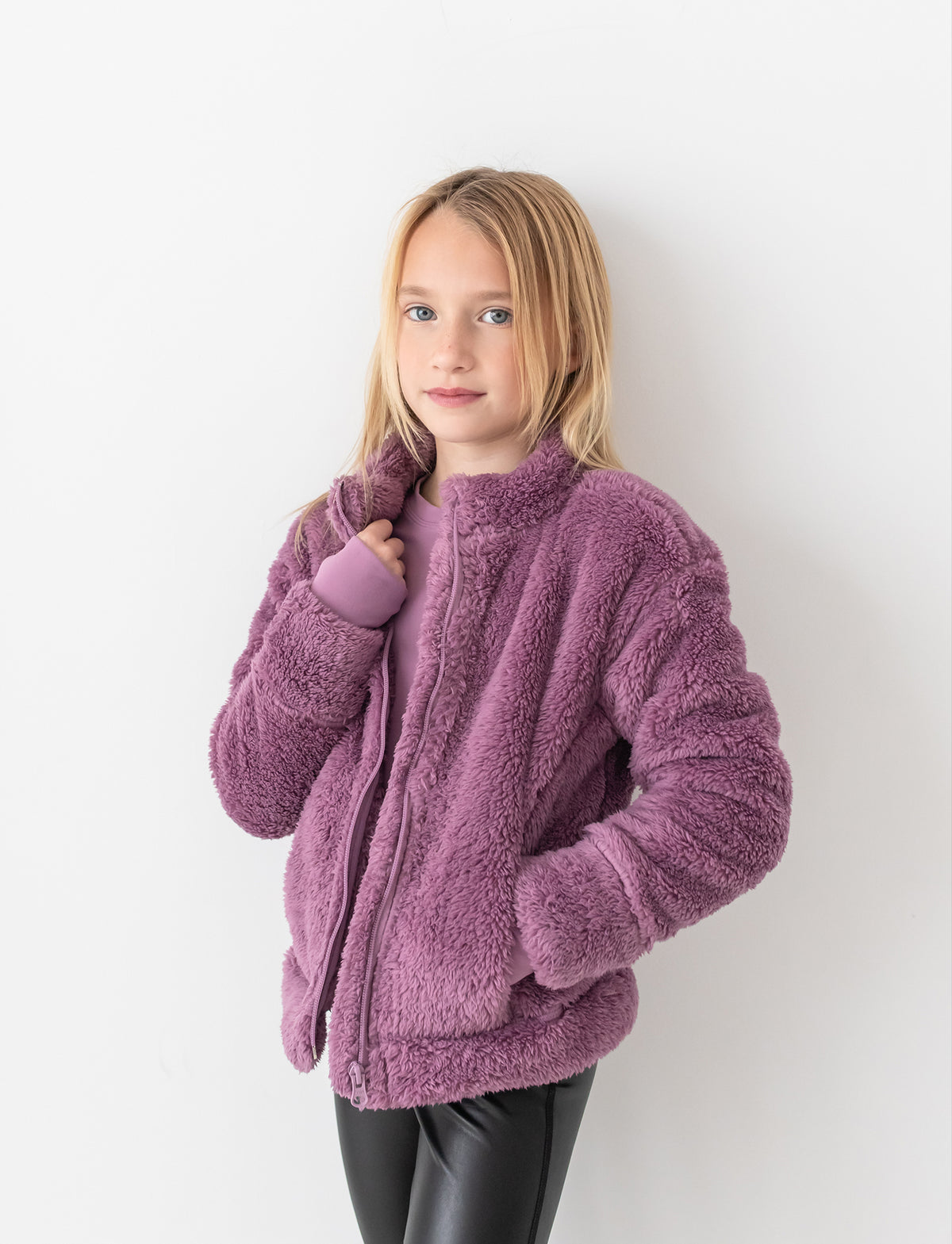 GIRLS 2-6 COZY UP SHERPA JACKET