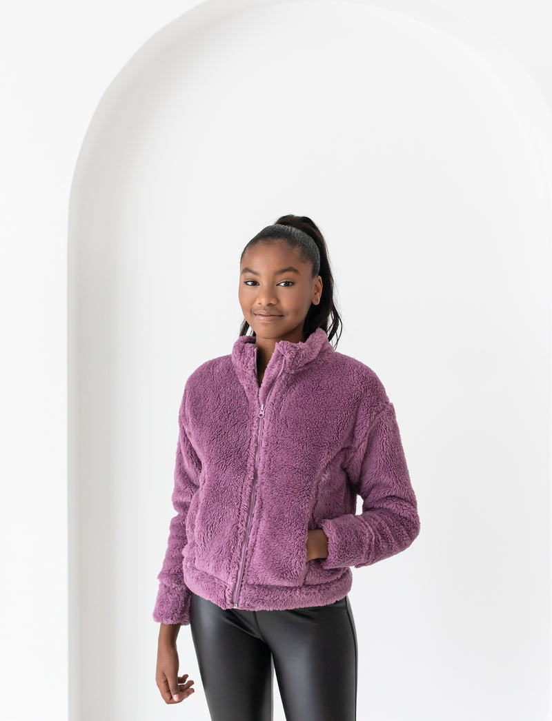 GIRLS COZY UP SHERPA JACKET