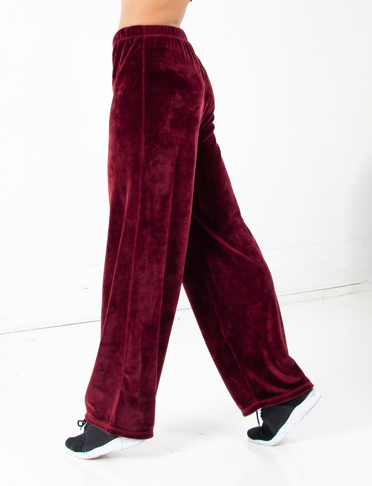 LADIES STRETCH VELVET LOUNGE PANT