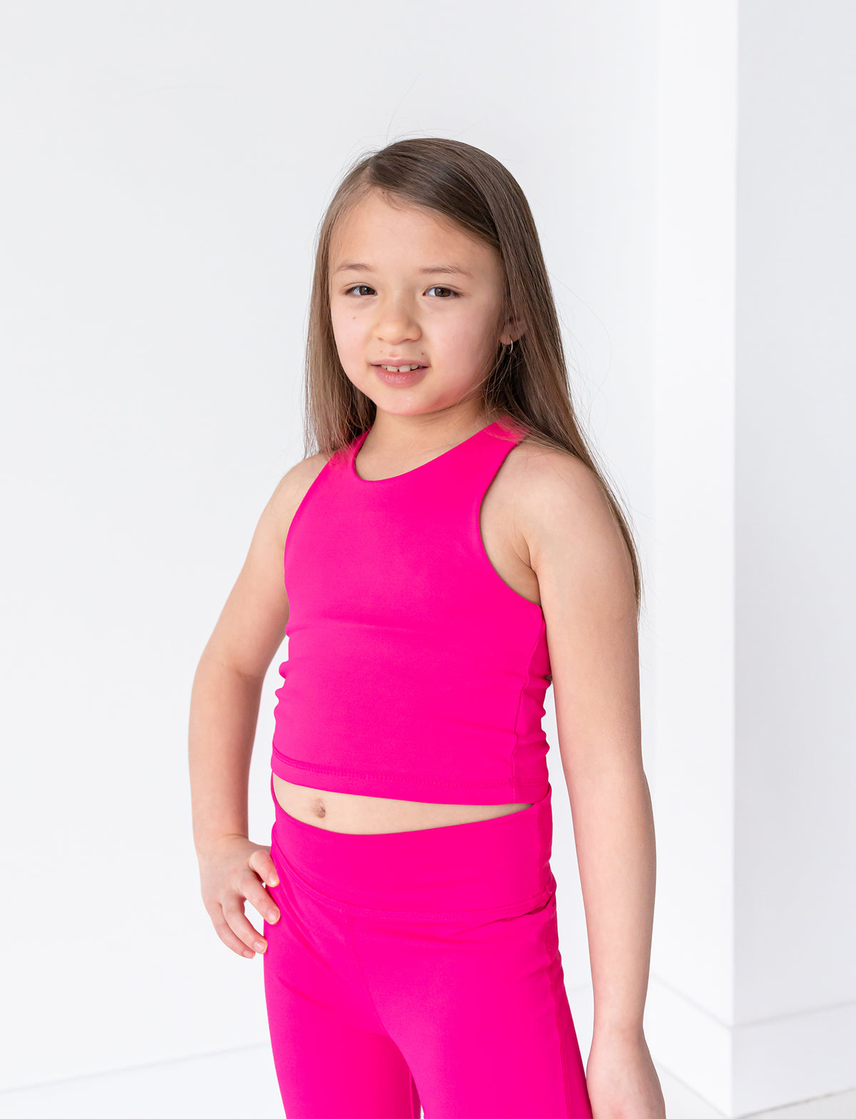 GIRLS 2-6 MESH BACK CROP TANK