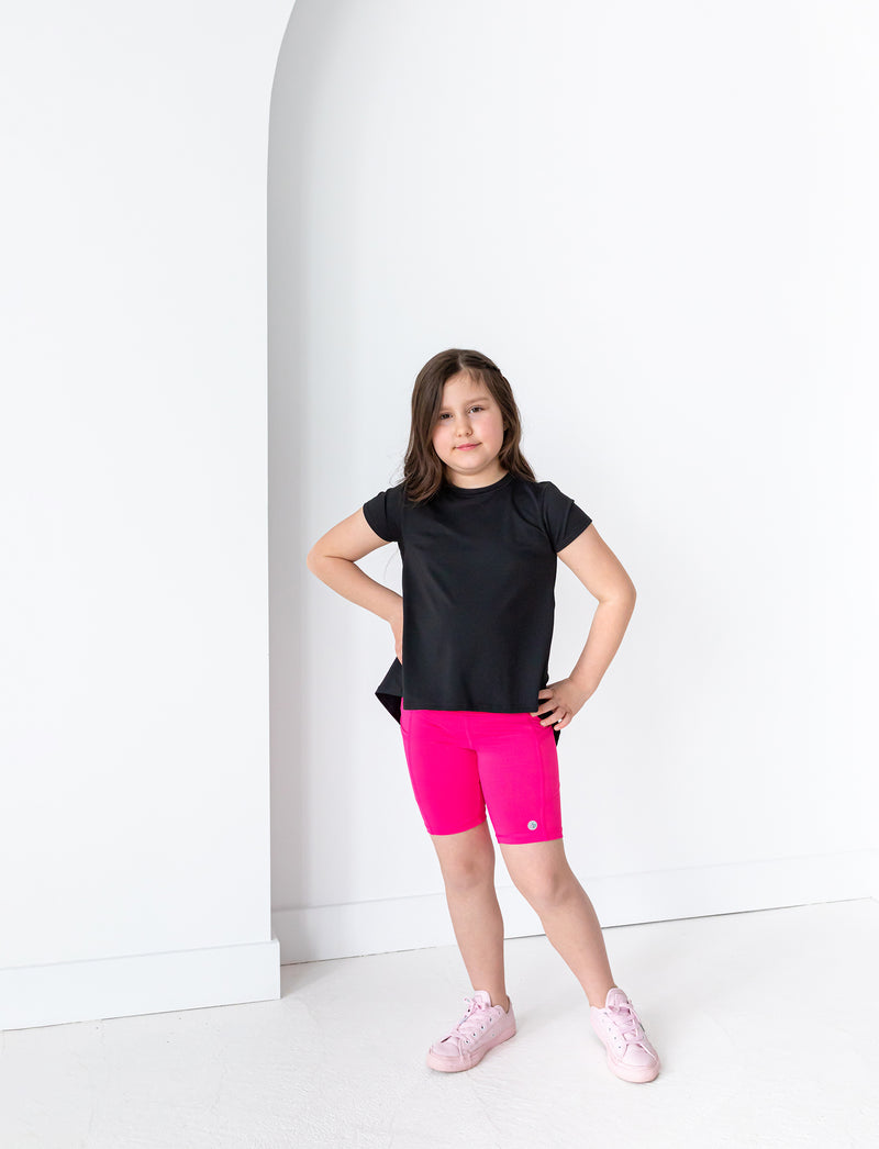 GIRLS 2-6 BIKE SHORT W/ POCKETS