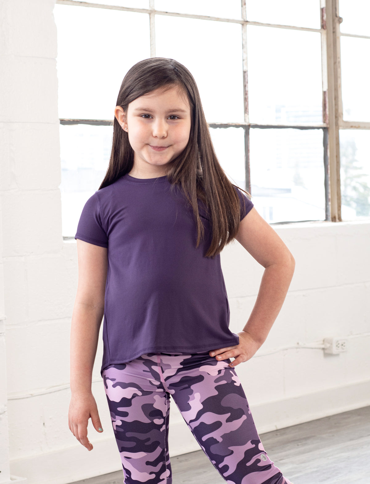 GIRLS 2-6 SPLIT BACK T-SHIRT