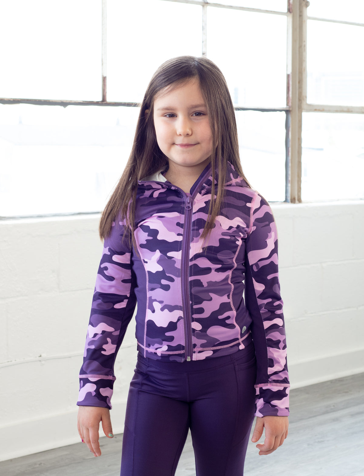 GIRLS 2-6 HOODED YOGA JACKET