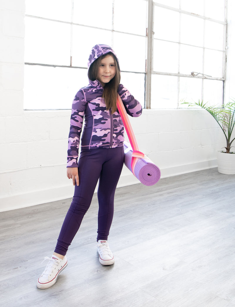 GIRLS 2-6 HOODED YOGA JACKET