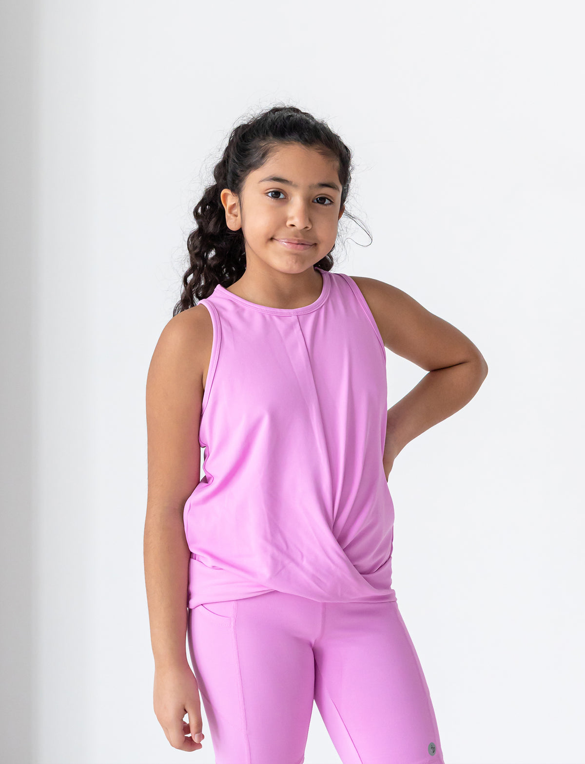 GIRLS 2-6 TWISTED FRONT TANK