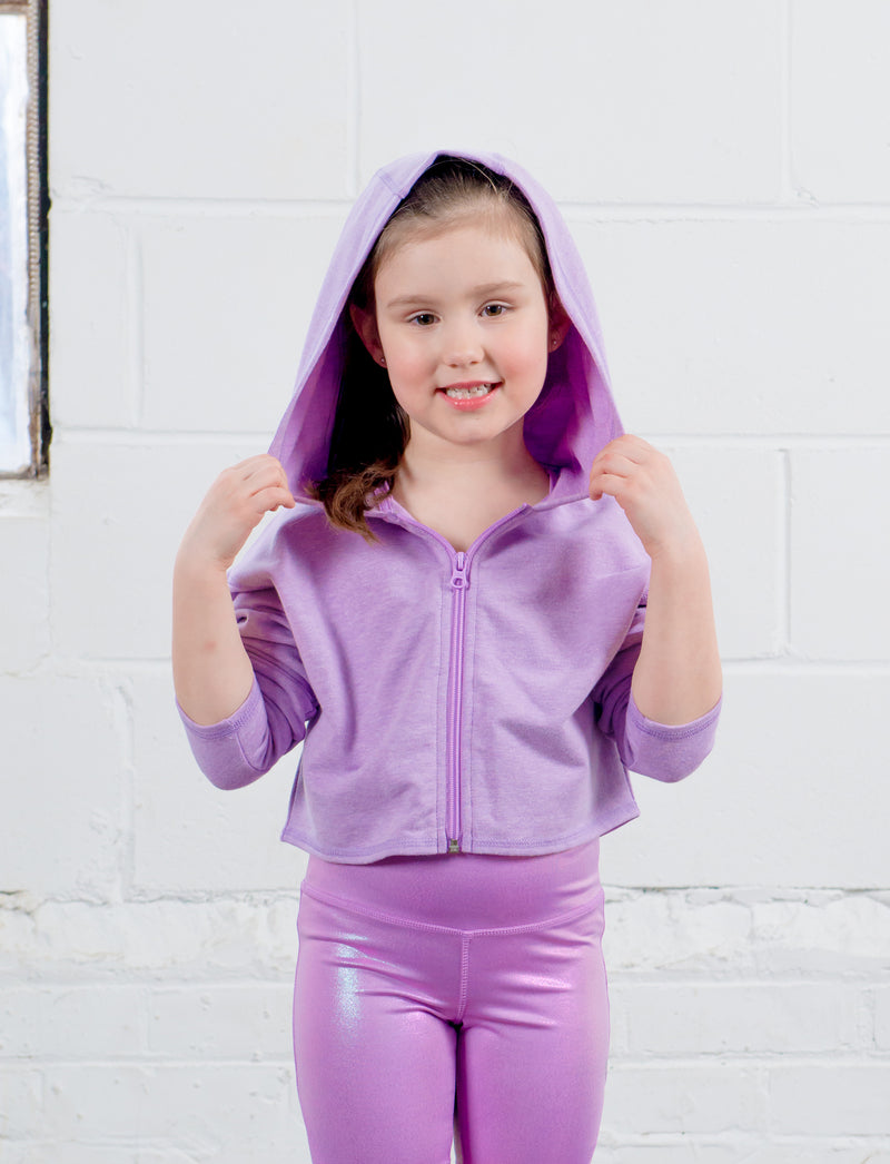 GIRLS 2-6 CROPPED ZIP-UP HOODY