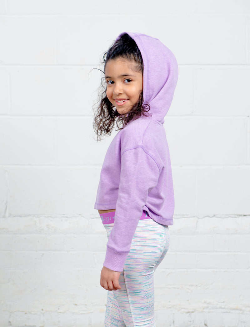 GIRLS 2-6 CROP HOODED SWEATSHIRT