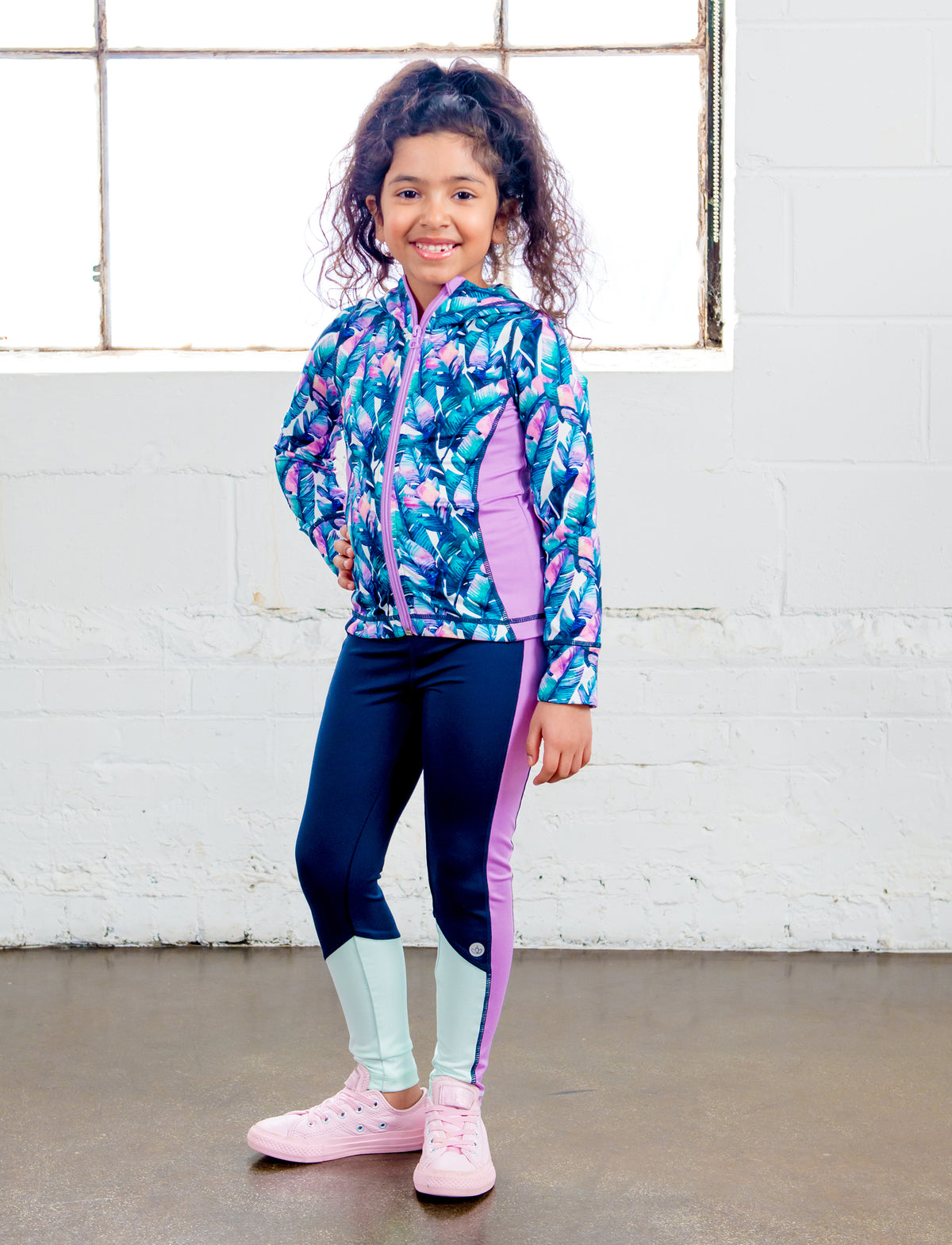 GIRLS 2-6 CUT AND SEW HOODED JACKET