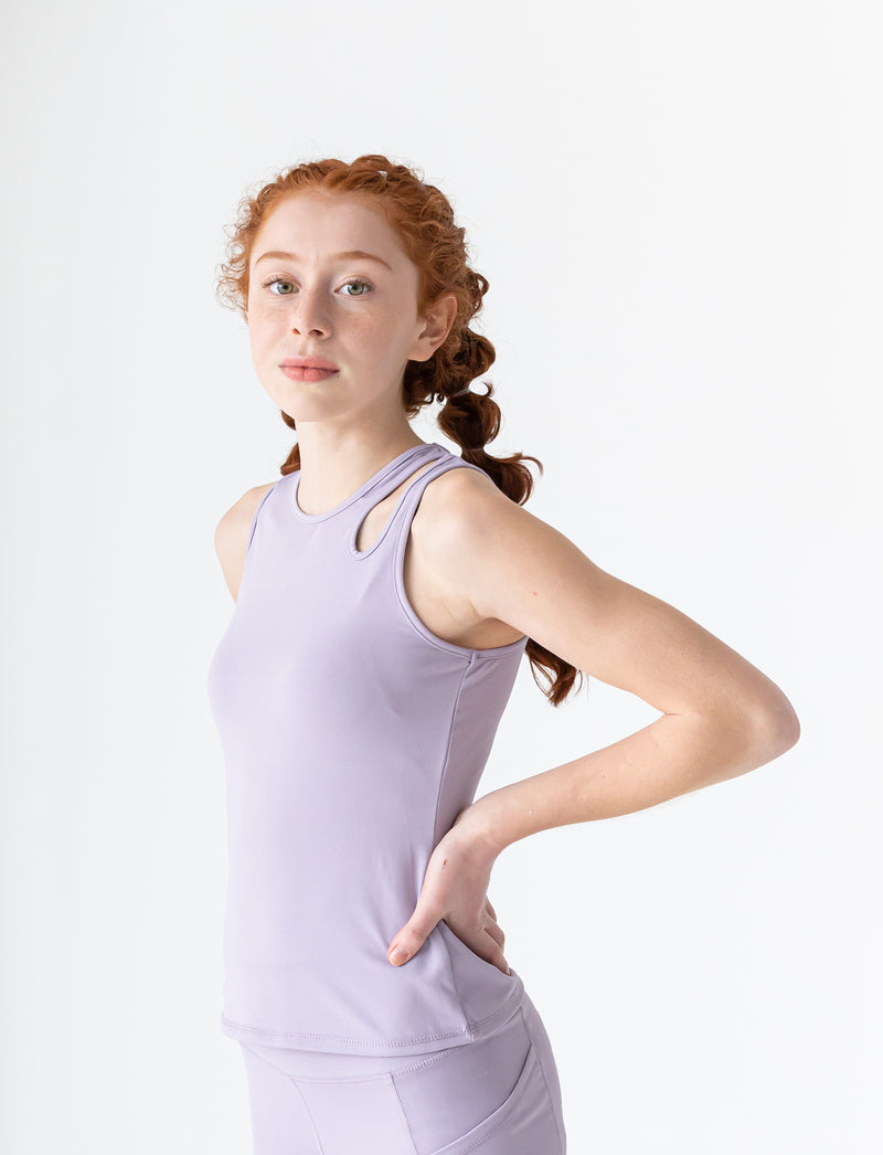 GIRLS KEYHOLE ACTIVE TANK