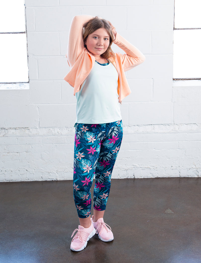 GIRLS ALLOVER PRINT CAPRI LEGGING