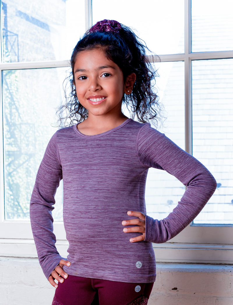 GIRLS 2-6 SEAMLESS WARM UP T