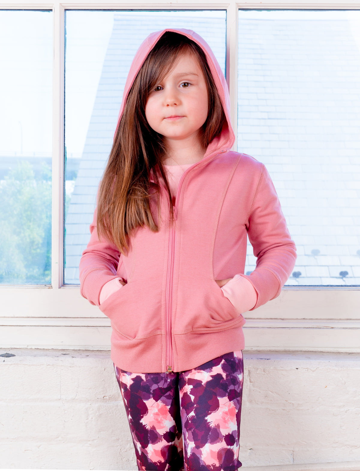 GIRLS 2-6 SIGNATURE  ZIP FRONT HOODY