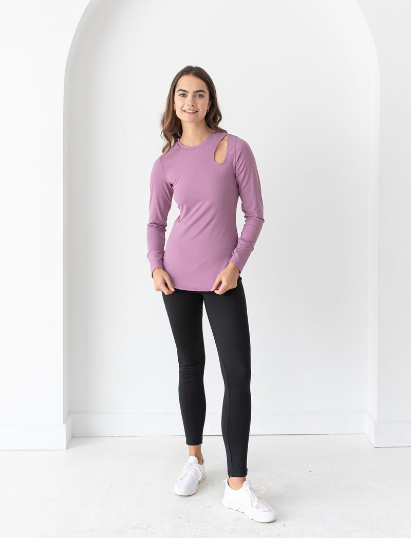 LADIES KEYHOLE ACTIVE WARM-UP T