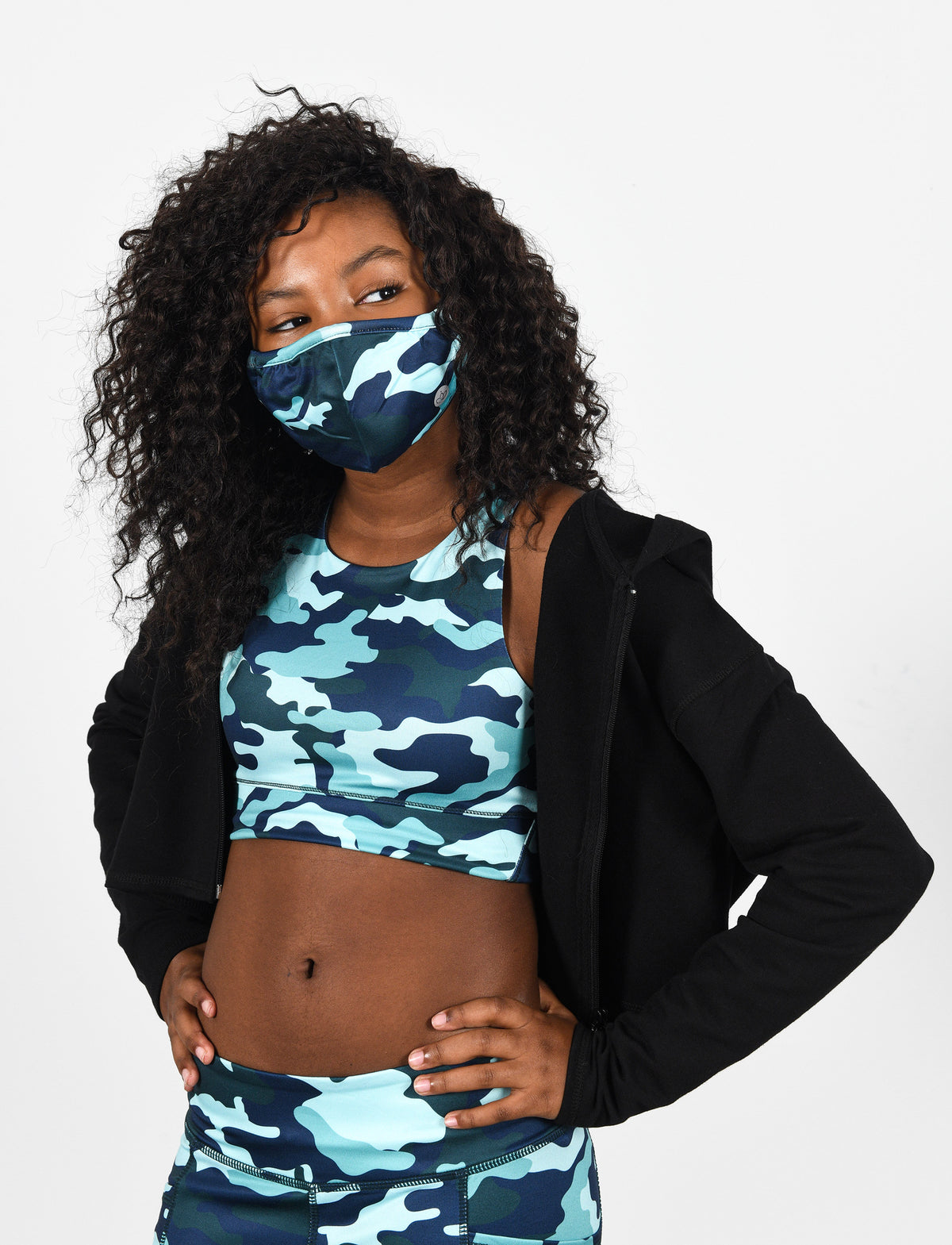 LADIES/GIRLS FOREST CAMO FACE MASK