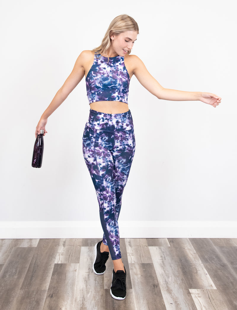 LADIES HIGH RISE PRINTED SIDE POCKET LEGGING