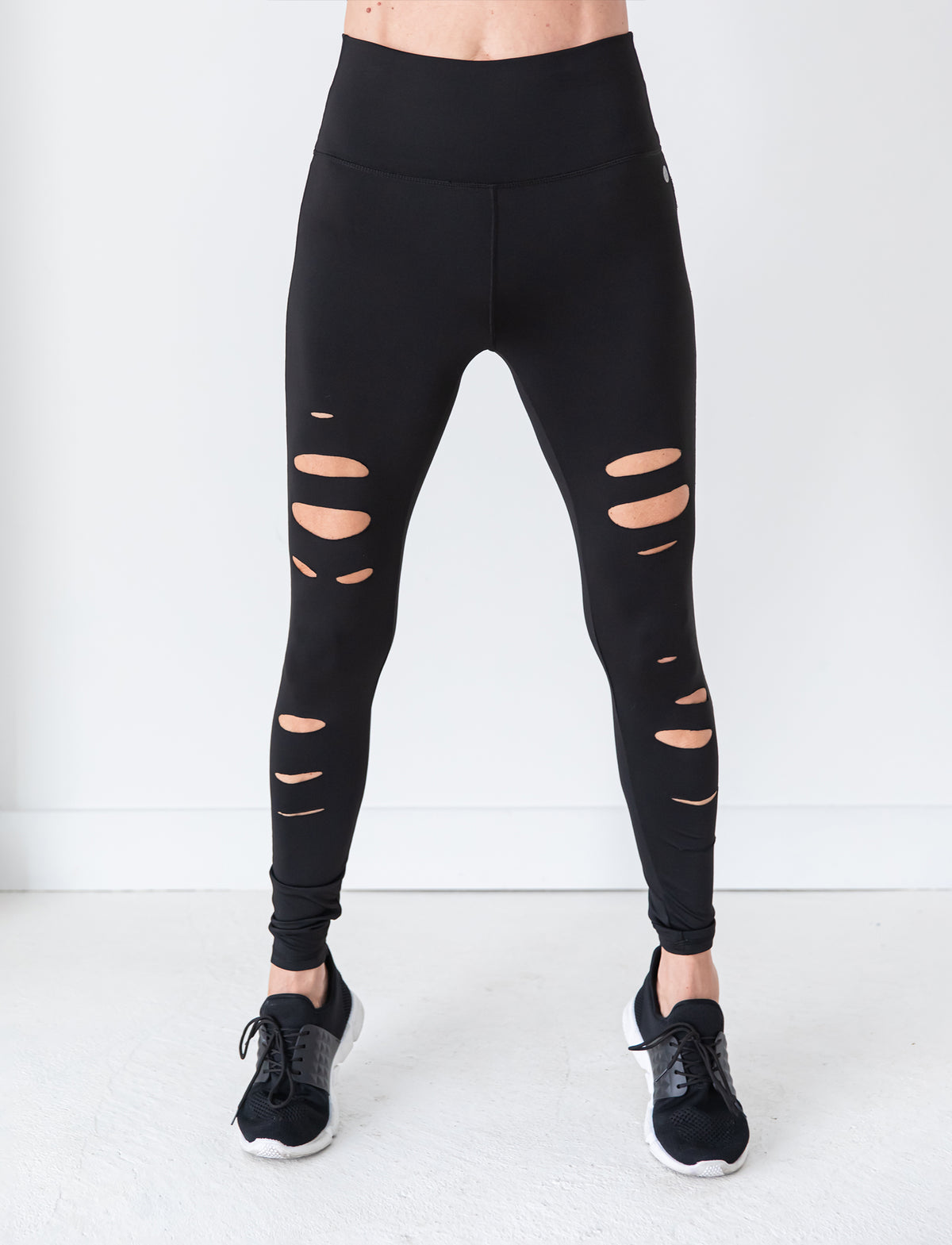 LADIES HIGH RISE DISTRESSED LEGGING