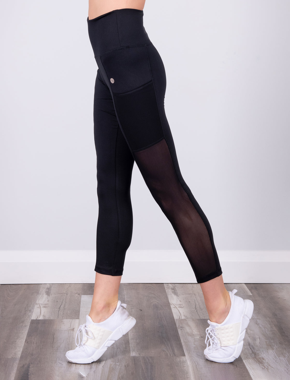 LADIES HIGH RISE 7/8TH LEGGING W/MESH SIDE PANEL