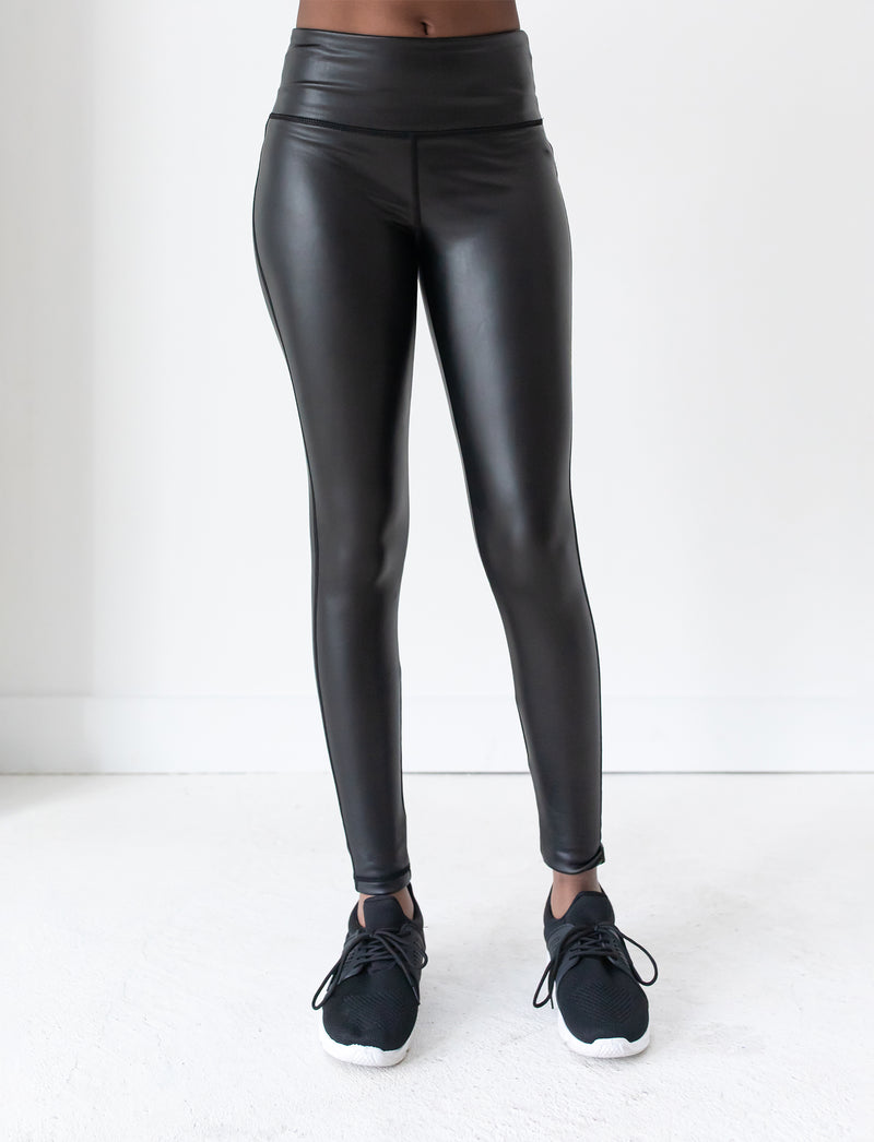 GIRLS LEATHER LIKE LEGGING