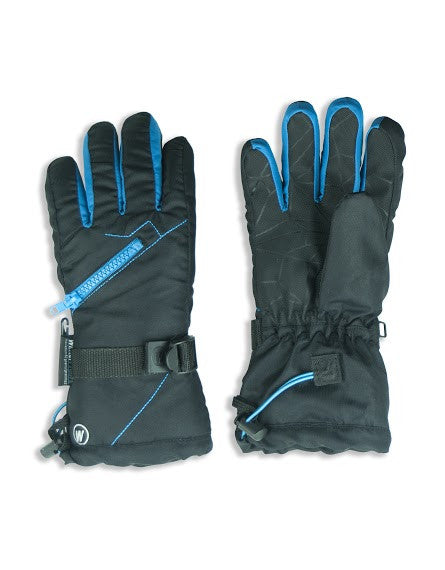 BOY'S 4-16 SKI GLOVE W/ FRONT ZIPPER