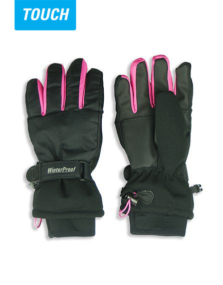 GIRL'S 7-16 TOUCH CAPABLE SKI GLOVE