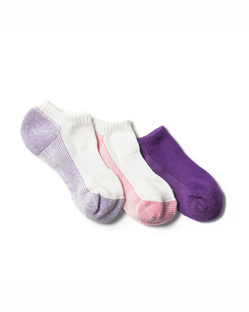 GIRLS 3 PACK ANKLE SPORT SOCKS