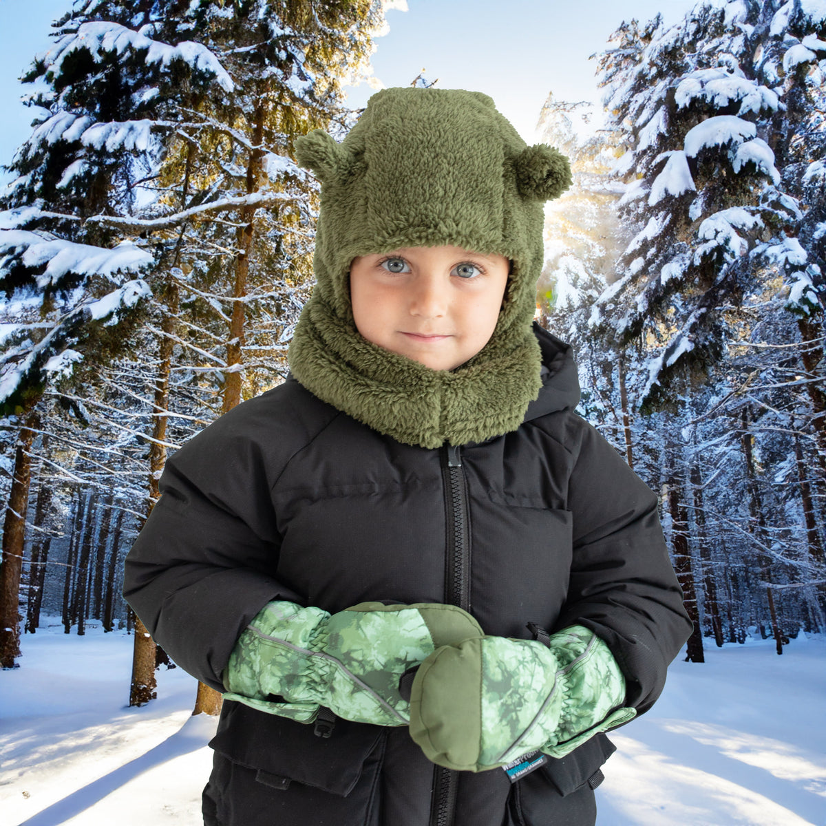 Little Boy's Camo Tie Dye Mittens