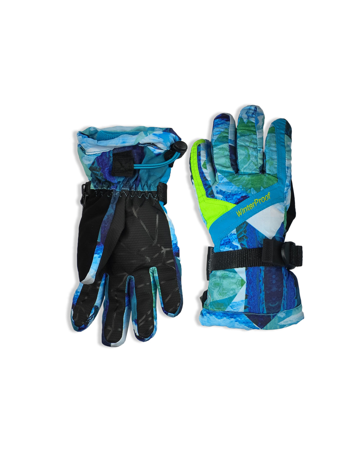 BOY'S 4-16 SKI GLOVE W/ ICEBERG PRINT