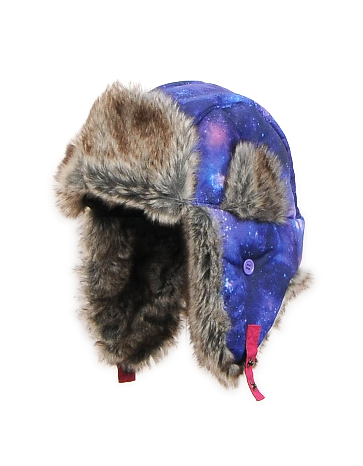 GIRLS 4-16 GALAXY PRINT TRAPPER HAT