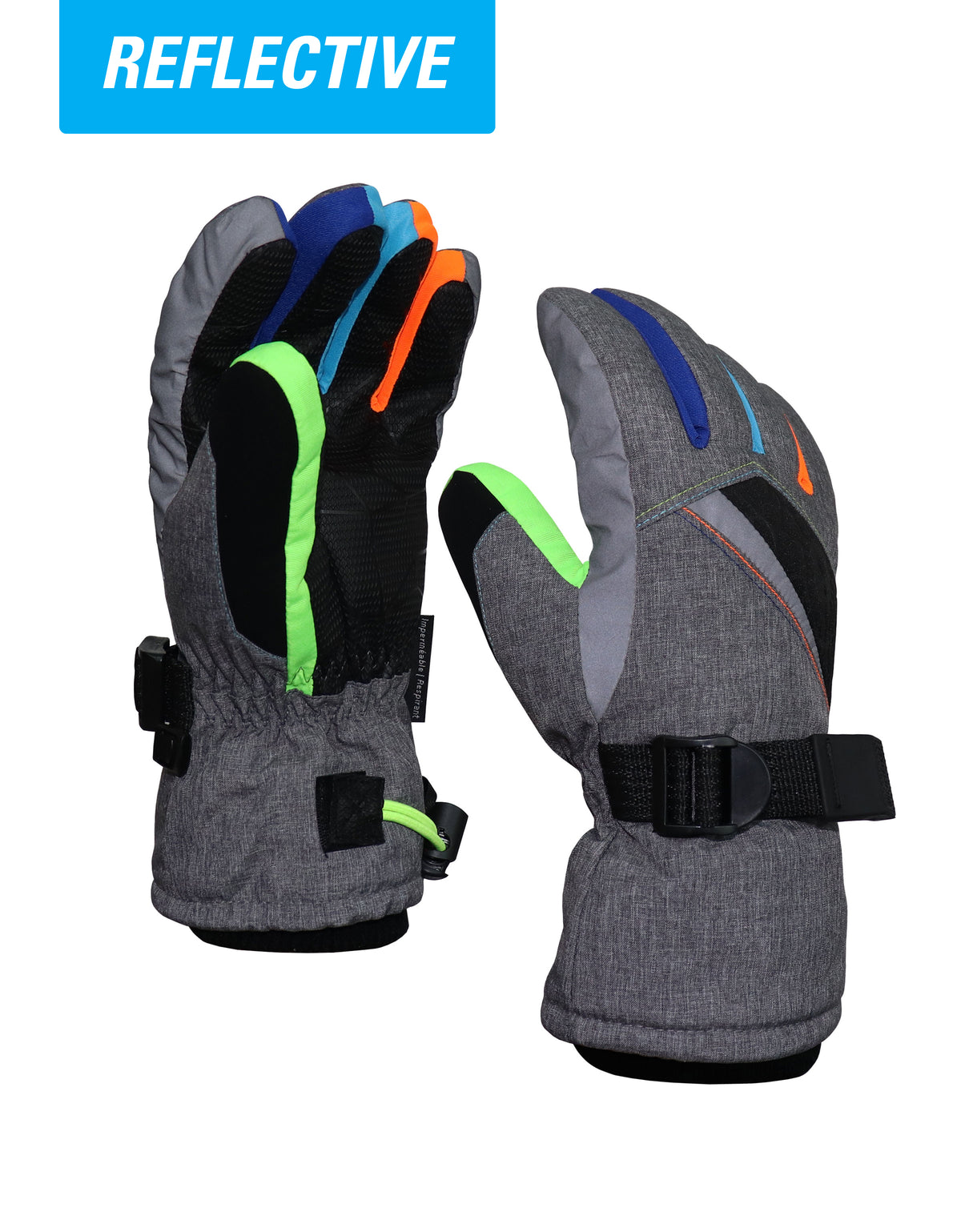 BOYS 4-16 DEBOSSED NEOPRENE SKI GLOVE