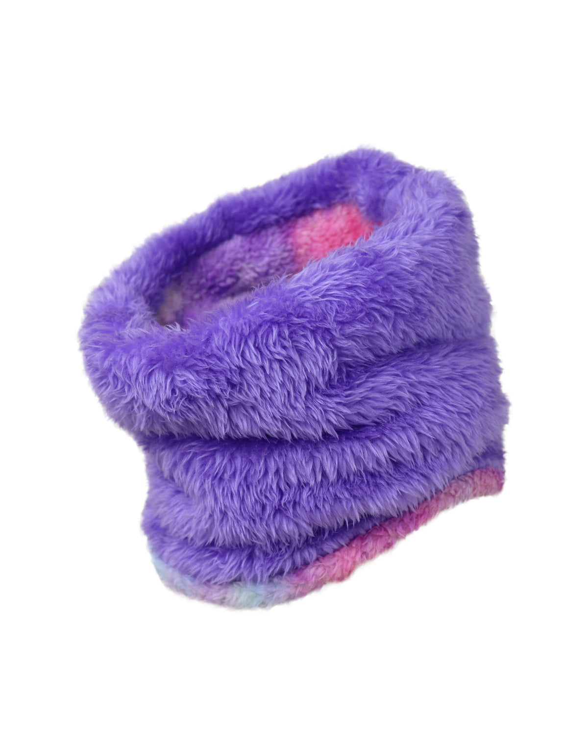 GIRLS TIE DYE REVERSIBLE PLUSH NECK WARMER