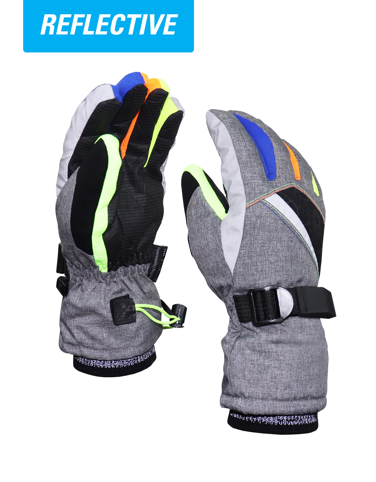 BOYS 4-16 COLOR BLOCKED DEBOSSED NEOPRENE SKI GLOVE